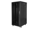 foto de ARMARIO LANBERG 19 27U 600X800 FLAT PACK NEGRO CON PUERTA DE CRISTAL