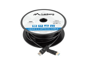 foto de CABLE HDMI AOC LANBERG V2.1 M/M OPTICO ACTIVO 8K60HZ 10M NEGRO