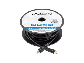 foto de CABLE HDMI AOC LANBERG V2.1 M/M OPTICO ACTIVO 8K60HZ 50M NEGRO