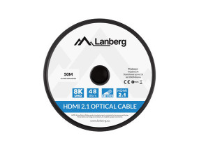 foto de CABLE HDMI AOC LANBERG V2.1 M/M OPTICO ACTIVO 8K60HZ 50M NEGRO