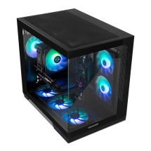 foto de CAJA NOX HUMMER ASTRA NEO SEMITT ATX CRISTAL FRAMELESS NEGRO
