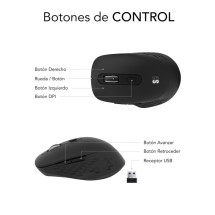 foto de RATON SUBBLIM CURVE ERGO DUAL BLANCO BLUETOOTH BATERIA RECARGABLE