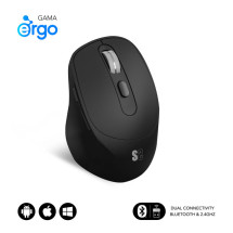 foto de RATON SUBBLIM ERGO DUAL NEGRO BLUETOOTH BATERIA RECARGABLE