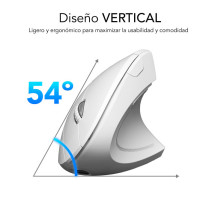 foto de RATON SUBBLIM GLIDE ERGO DUAL BLANCO BLUETOOTH BATERIA RECARGABLE