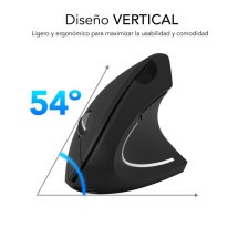 foto de RATON SUBBLIM GLIDE ERGO DUAL NEGRO BLUETOOTH BATERIA RECARGABLE