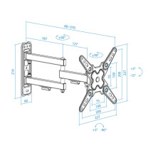 foto de SOPORTE TOOQ PARED PANTALLAS 13-43 GIRA/INCLI NEGRO