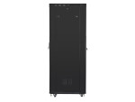 foto de ARMARIO LANBERG RACK 19” 27U 800X1000 FLAT PACK NEGRO PUERTA PERFORADA CON LCD