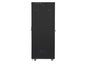 foto de ARMARIO LANBERG RACK 19” 27U 800X1000 FLAT PACK NEGRO PUERTA PERFORADA CON LCD