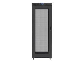 foto de ARMARIO LANBERG RACK 19” 27U 800X1000 FLAT PACK NEGRO PUERTA PERFORADA CON LCD