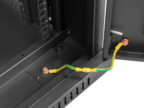 foto de ARMARIO LANBERG RACK 19” 27U 800X1000 FLAT PACK NEGRO PUERTA PERFORADA CON LCD