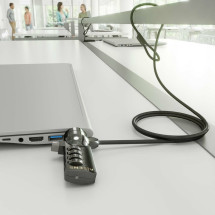 foto de CABLE SEGURIDAD AISENS CERRADURA COMBINACION KENSINGTON 1.5M NEGRO