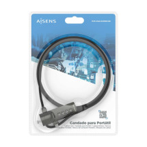 foto de CABLE SEGURIDAD AISENS CERRADURA COMBINACION KENSINGTON 1.5M NEGRO