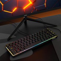 foto de TECLADO MINI KROM KALISTA ES USB RETROILUMINADO MEMBRANA NEGRO