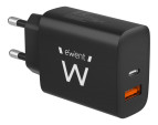 CARGADOR MOVIL EWENT RAPIDO USB-C y QC3.0 20W