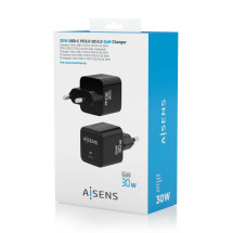 foto de CARGADOR AISENS GAN 30W 1XUSB-C PD3.0 QC4.0 NEGRO