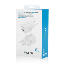 foto de CARGADOR AISENS GAN 30W 1XUSB-C PD3.0 QC4.0 1XUSB-A QC3.0 BLANCO