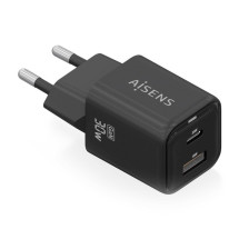 foto de CARGADOR AISENS GAN 30W 1XUSB-C PD3.0 QC4.0 1XUSB-A QC3.0 NEGRO