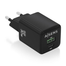 foto de CARGADOR AISENS GAN 30W 1XUSB-C PD3.0 QC4.0 1XUSB-A QC3.0 NEGRO