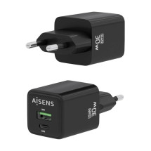foto de CARGADOR AISENS GAN 30W 1XUSB-C PD3.0 QC4.0 1XUSB-A QC3.0 NEGRO