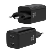 foto de CARGADOR AISENS GAN 65W 2XUSB-C PD3.0 QC4.0 NEGRO