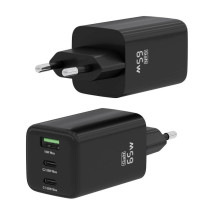 foto de CARGADOR AISENS GAN 65W 2XUSB-C PD3.0 QC4.0 1XUSB-A QC3.0 NEGRO