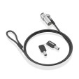 foto de CABLE SEGURIDAD AISENS TIPO NANO CERRADURA LLAVE 1.5M