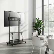 foto de SOPORTE SUELO AISENS ECO RUEDAS BANDEJA DVD MONITOR/TV 150KG 37-100
