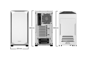 foto de CAJA BEQUIET PURE BASE 500 WINDOW ATX 2XUSB 3.0 SIN FUENTE BLANCO