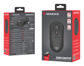 foto de RATON GAMING GENESIS ZIRCON 660 WIRELESS/CABLE/BT 12.000 DPI ULTRALIVIANO