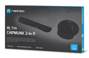 foto de PACK ALFOMBRILLA Y REPOSAMUÑECAS NATEC CHIPMUNK 2-IN-1 ERGONOM SET ACOLCHADO BL