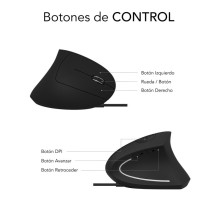 foto de RATON SUBBLIM GLIDE VERTICAL ERGO BLACK USB