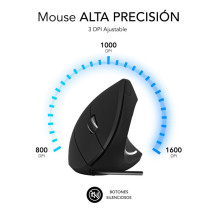 foto de RATON SUBBLIM GLIDE VERTICAL ERGO BLACK USB