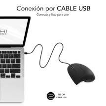 foto de RATON SUBBLIM GLIDE VERTICAL ERGO BLACK USB