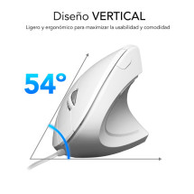 foto de RATON SUBBLIM GLIDE VERTICAL ERGO WHITE USB