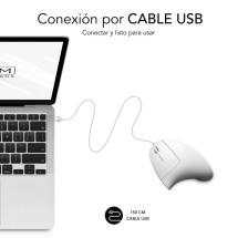 foto de RATON SUBBLIM GLIDE VERTICAL ERGO WHITE USB