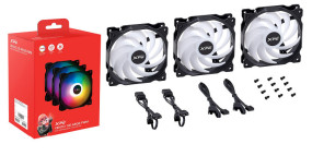 foto de VENTILADOR CAJA XPG VENTO 120MM NEGRO RGB X3