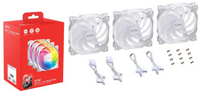 foto de VENTILADOR CAJA XPG VENTO 120MM BLANCO RGB X3