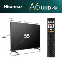 foto de TV HISENSE 55A6N 55 UHD 4K VIDAA SMART TV MODO JUEGO PLUS CONTROL VOZ