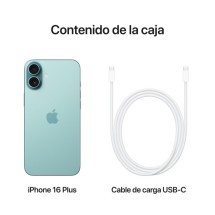 foto de Apple iPhone 16 Plus 17 cm (6.7) SIM doble iOS 18 5G USB Tipo C 128 GB Verde azulado