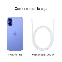 foto de Apple iPhone 16 Plus 17 cm (6.7) SIM doble iOS 18 5G USB Tipo C 256 GB Azul