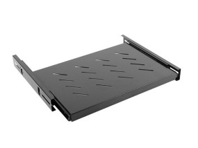 foto de BANDEJA LANBERG DESLIZANTE 1U 465x347MM HASTA 60KG RACK DE 19 NEGRO
