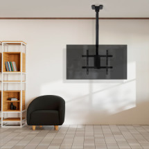 foto de SOPORTE TECHO TOOQ PANTALLAS 32-75 NEGRO