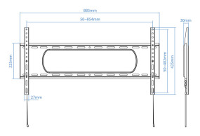 foto de SOPORTE PARED PANTALLAS 43-90 NEGRO