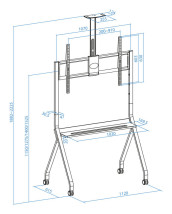 foto de SOPORTE SUELO RUEDAS ISTAR PANTALLAS 55-100