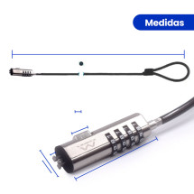foto de CABLE SEGURIDAD EWENT NANO CON COMBINACION