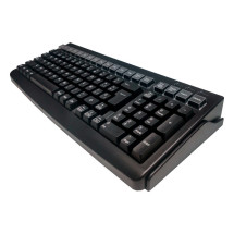 foto de TECLADO POS MUSTEK MKB-800. BANDA MAGNETICA 3PISTAS. USB. NEGRO.