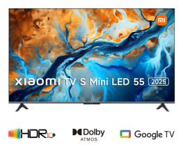 foto de TV XIAOMI ELA5666EU S MINILED 2025 55 UHD GOOGLETV TV NEGRO USB 2.0 LAN HDMI X3