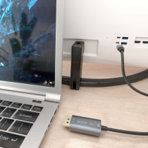 foto de CABLE CONVERSOR AISENS BIDIRECCION USB-C A DISPLAYPORT 8K@60HZ 1.8M