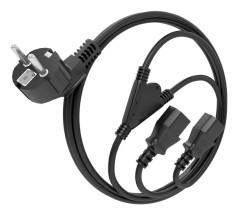 foto de CABLE ALIMENTACION CPU AISENS CEE7/M-2XC13/H NEGRO 1,8mts