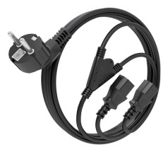 foto de CABLE ALIMENTACION CPU AISENS CEE7/M-2XC13/H NEGRO 3mts